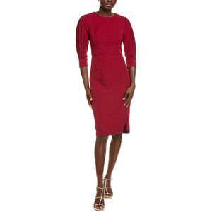 Kay Unger Womens Gretchen Midi Dress, Red